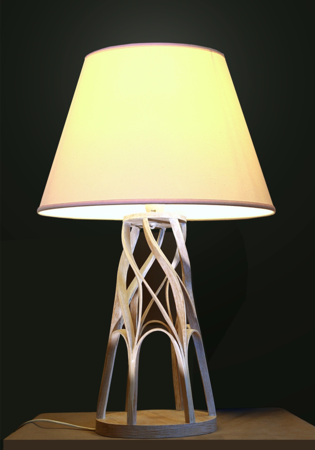 lampe placage de bois